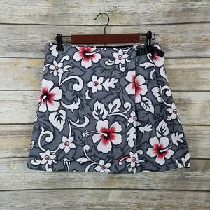 Terry 14 Cycling Skort Gray Floral Active Tennis